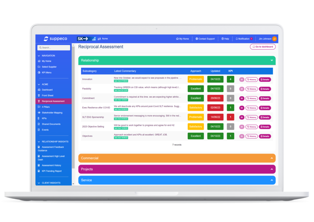 assssessss-1700x1204px reciprocal assessment accordion view in Suppeco, Differentiating Supplier Relationship Management